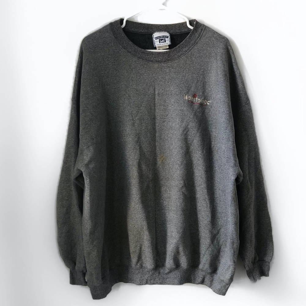 Vintage Heavyweight Lee 'Manitowoc' Oversized Crew Neck Sweater 2XL